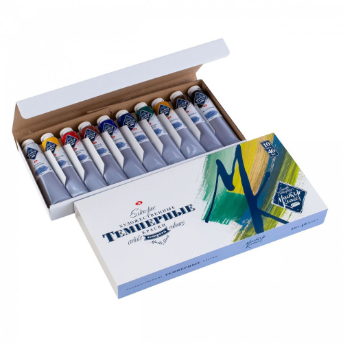 Набор темперы ПВА "Мастер-Класс" 10 цв*46 мл, в картонной коробке