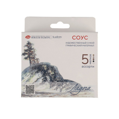 Набор сухих графических материалов "Ладога" соус ассорти цветов, 5 мелков