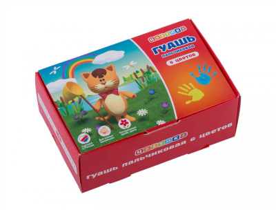 Пальчиковые краски "Цветик" 6 цв