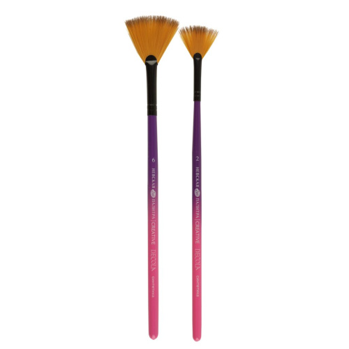 Кисть двухцветная синтетика веерная "Decola"