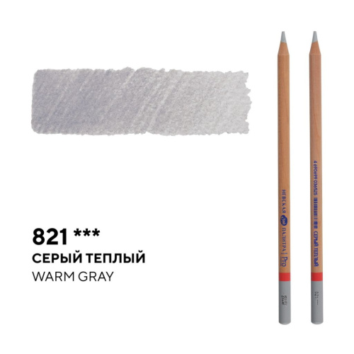 Карандаш профессиональный цветной "Мастер-класс" №821, серый теплый