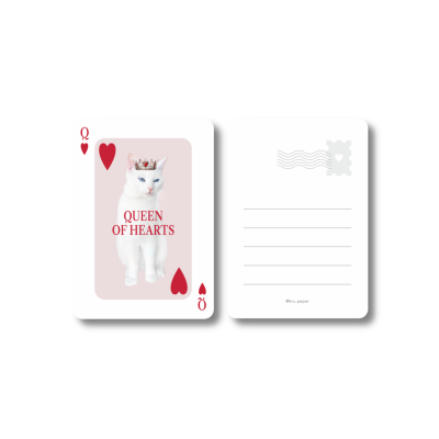 Открытка А7 с лаком, красная