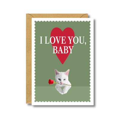 Открытка "l love you, baby"