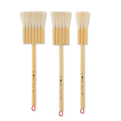 Кисть из козы "Сонет", трубчатый флейц, бамбуковая ручка