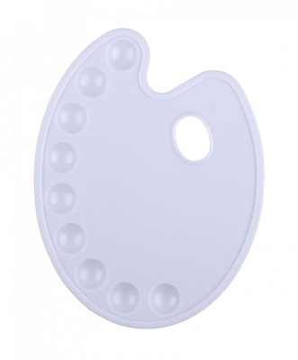 Палитра пластиковая овальная 28,5х21,5см 9 ячеек