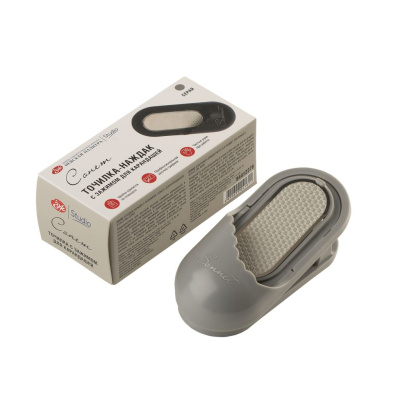 Точилка-наждак с зажимом "Сонет", 9,5х3,8 см, серая