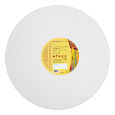 Холст на картоне "Сонет", круглый, диаметр 40 см, 280 г, 100% хлопок, акриловый грунт, среднее зерно
