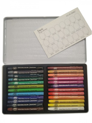 Набор мелков акварельных Mungyo "Gallery" 24 цветов, металлическая коробка