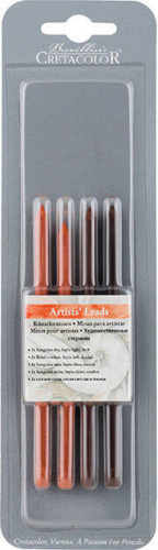 Набор художественных стержней Cretacolor 4 шт (2хСангина, Сепия сухая светлая, Сепия сухая темная),