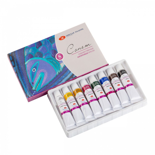 Набор акрила "Сонет" 8 цв*10 мл в тубах