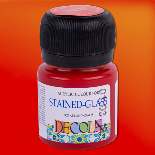 Акриловая краска для витража "Decola" 20 мл Оранжевая