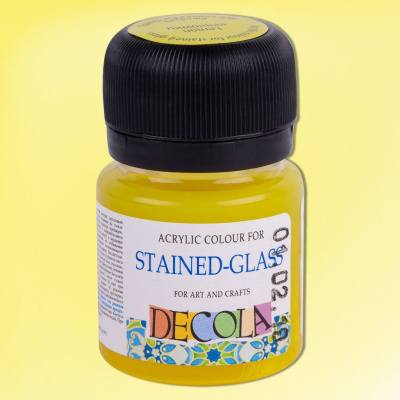 Акриловая краска для витража "Decola" 20 мл Лимонная