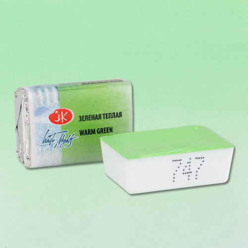 Акварель "Белые Ночи" в кювете Зеленая теплая