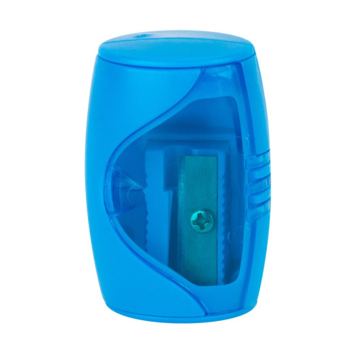 Точилка - бочонок "Цветик" с контейнером, голубая