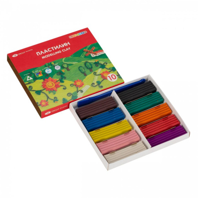 Набор пластилина "Цветик" 10 цветов, 150 гр со стеком