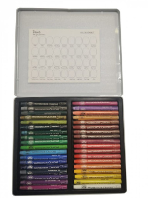 Набор мелков акварельных Mungyo "Gallery" 36 цветов, металлическая коробка