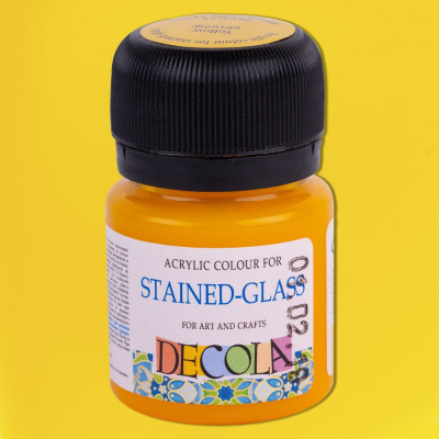 Акриловая краска для витража "Decola" 20 мл Желтая
