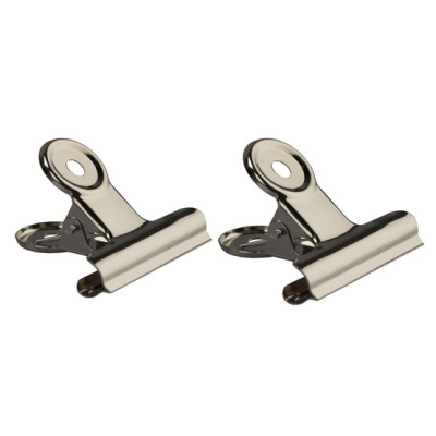 Набор зажимов для бумаги "Сонет", металл, 50 мм, 2 штуки