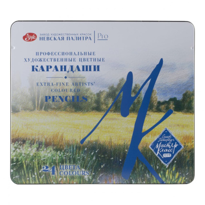Набор карандашей цветные "Мастер-Класс", 24 цвета, в жестяном пенале