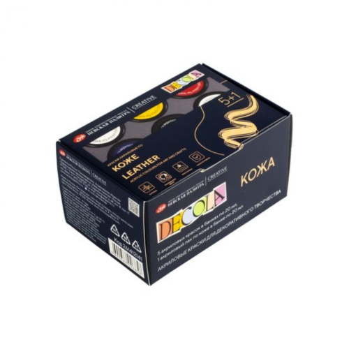 Набор акрила по коже "Decola" 5+1 шт х 20 мл, картон