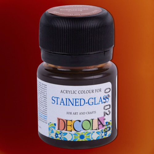 Акриловая краска для витража "Decola" 20 мл Коричневая