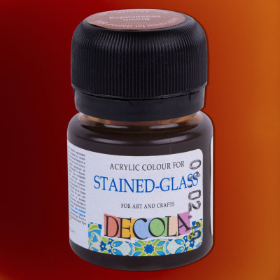 Акриловая краска для витража "Decola" 20 мл Коричневая