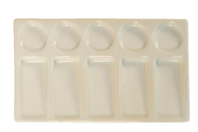 Палитра пластиковая прямоугольная "Сонет" 19х11,5 см 10 ячеек