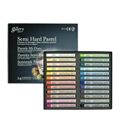 Набор сухой пастели Mungyo "Semi hard pastel" 24 цв полутвердая, в картонной коробке