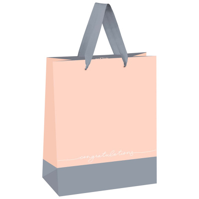 Пакет подарочный MESHU "Duotone. Gray-coral" 18*23*10 см