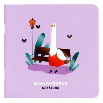 Записная книжка MESHU "Quack-Quack" 170*170 мм 40 л, soft-touch ламинация, без линовки