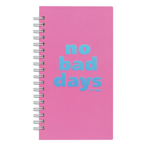 Записная книжка MESHU "No bad days" 95*175 мм 96 л, матовая ламинация, выборочный УФ-лак