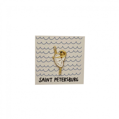 Значок эмалированный "Балерина"