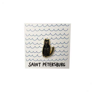 Значок эмалированный "Котик"