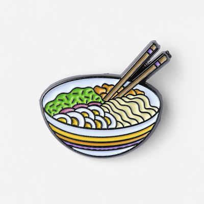 Значок эмалированный "Лапша"