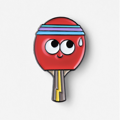 Значок эмалированный "Ракетка"