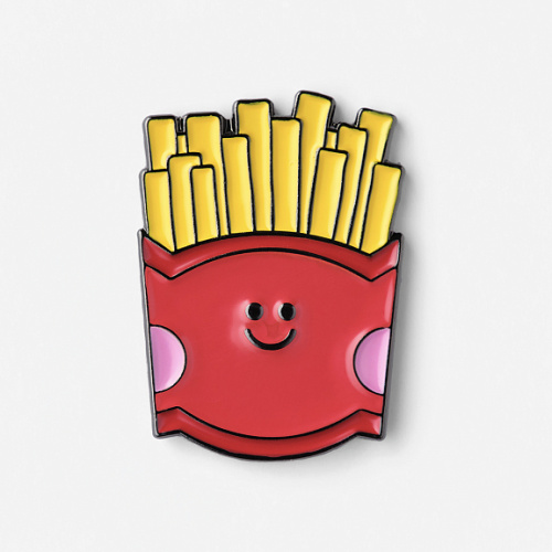 Значок эмалированный "Картошка фри"