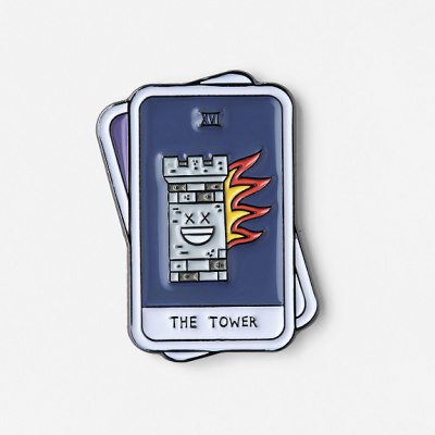 Значок эмалированный "Таро Башня"