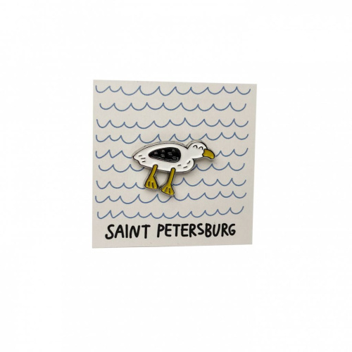 Значок эмалированный "Чайка"