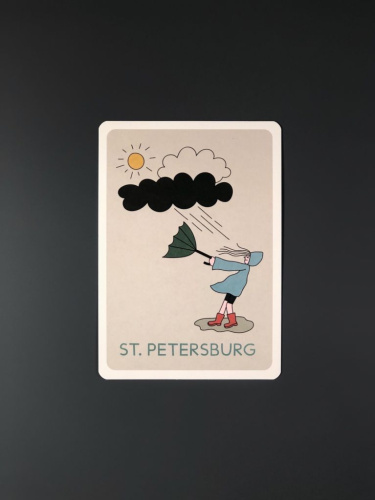 Открытка "Погода в Петербурге" Волковой