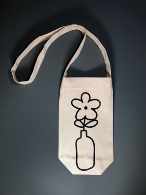 Сумка под бутылку "Цветочек" (одноцвет)