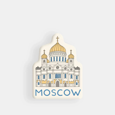 Стикер объемный "Москва. Храм Христа Спасителя"