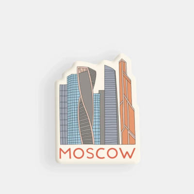 Стикер объемный "Москва-сити"