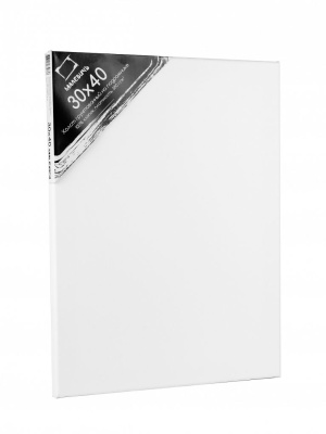 Холст на подрамнике грунтованный Малевичъ 30х40 см, среднезернистый, хлопок 100% 380г