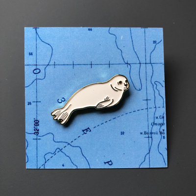 Значок металлический "Нерпа"