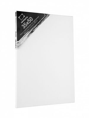 Холст на подрамнике грунтованный Малевичъ 35х50 см, среднезернистый, хлопок 100% 380г