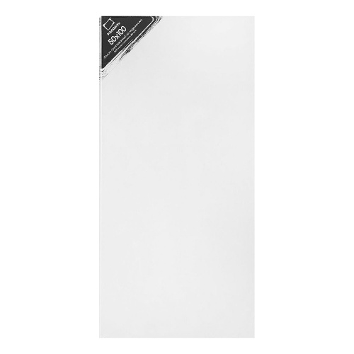 Холст на подрамнике грунтованный Малевичъ 50х100 см, среднезернистый, хлопок 100% 380г