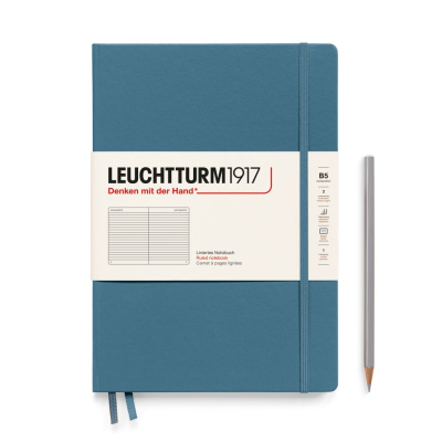 Блокнот в линейку Leuchtturm1917 Composition B5 109 л, твердая обложка Синий камень