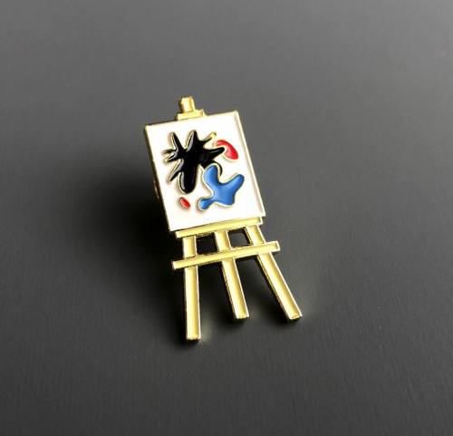 Значок эмалированный "Мольберт"