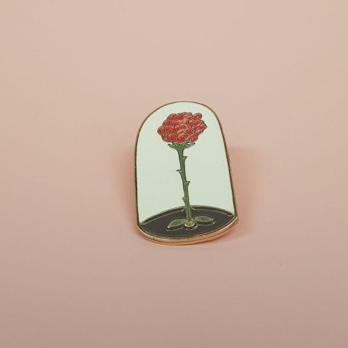 Значок эмалированный "Маленький принц" Роза