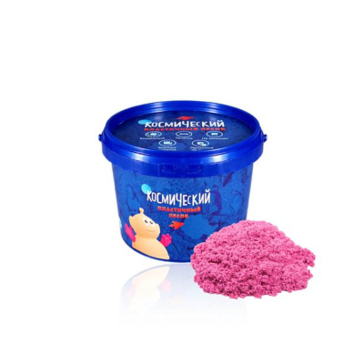Игрушки в наборе "Космический песок", розовый 0,5 кг
